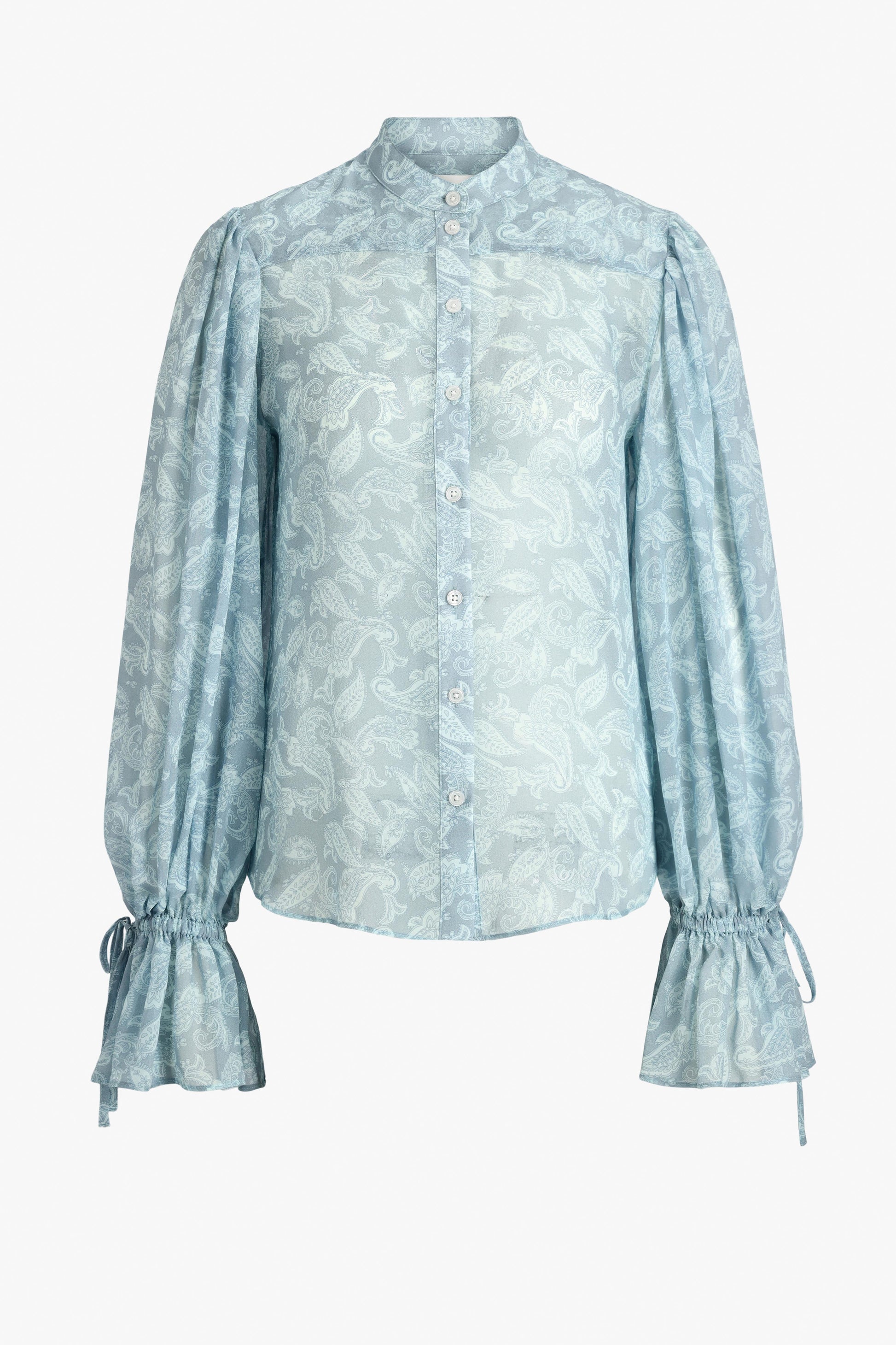 Elise Blouse in Blue Paisley – Ladneri 