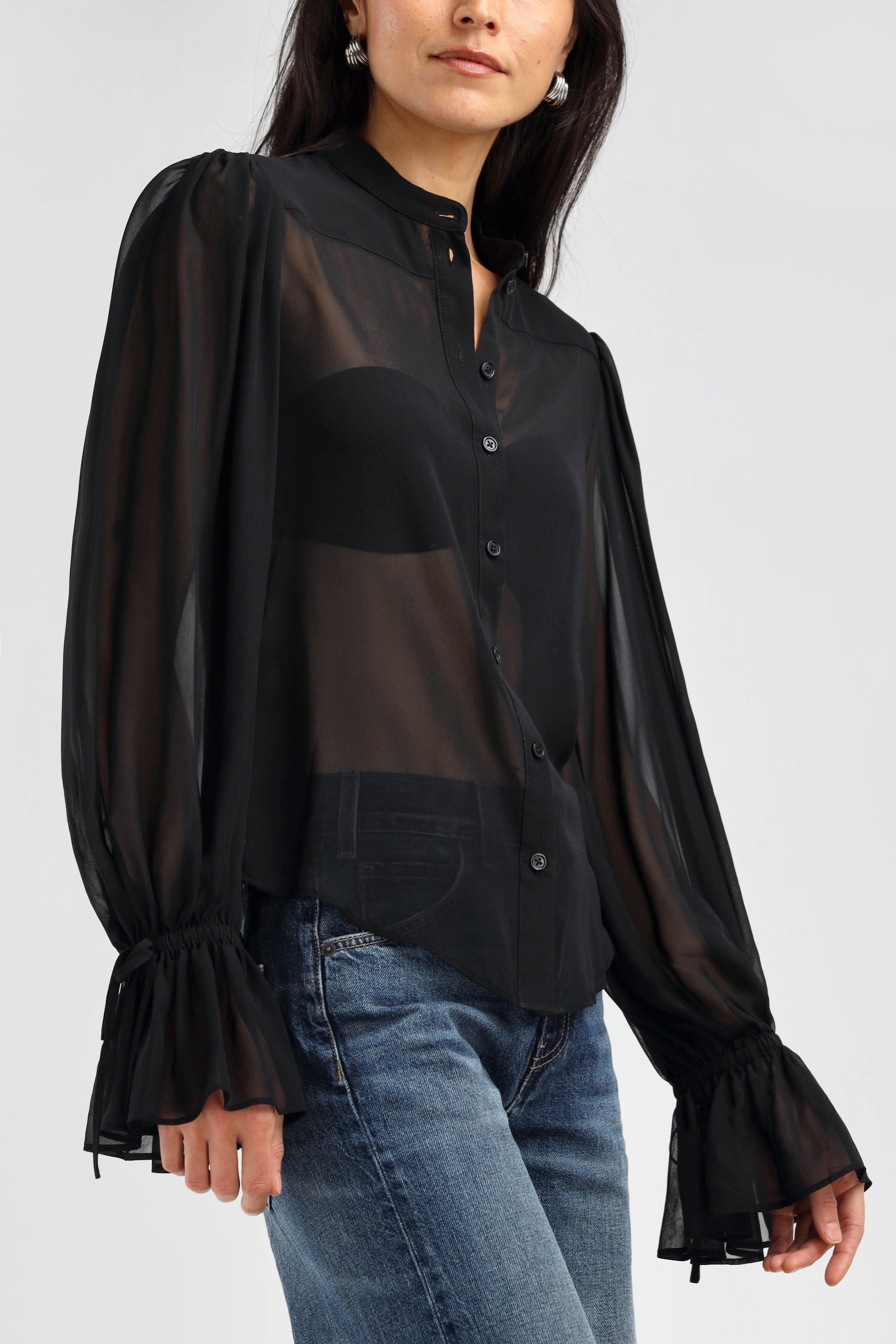 Elise Blouse in Black – Ladneri 