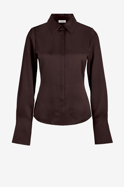 Bluse Hedi in Dunkelbraun Ladneri