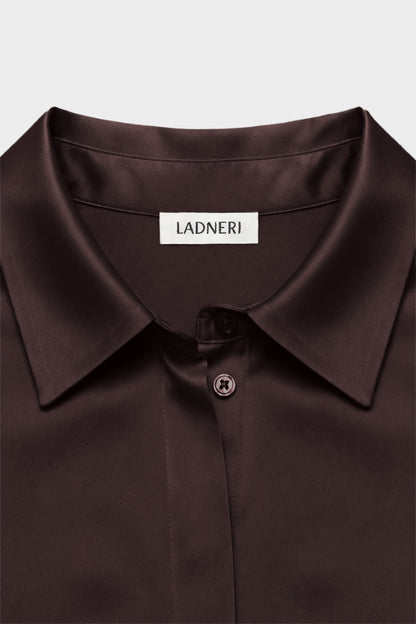 Bluse Hedi in Dunkelbraun Ladneri