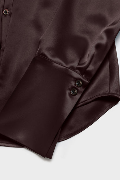 Bluse Hedi in Dunkelbraun Ladneri