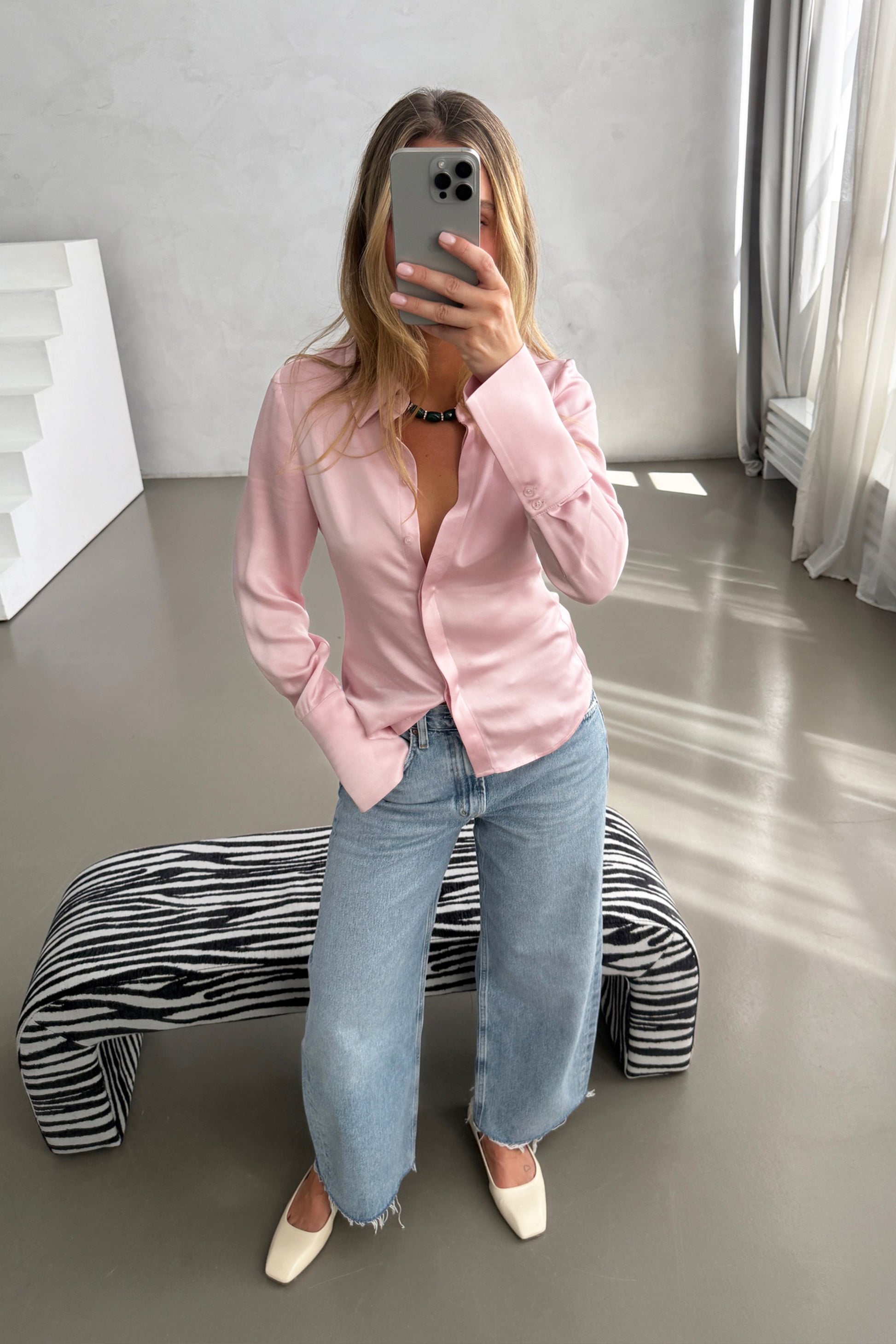 Bluse Hedi in Rosa Ladneri