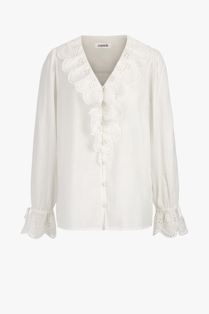 Lia Blouse in White – Ladneri 
