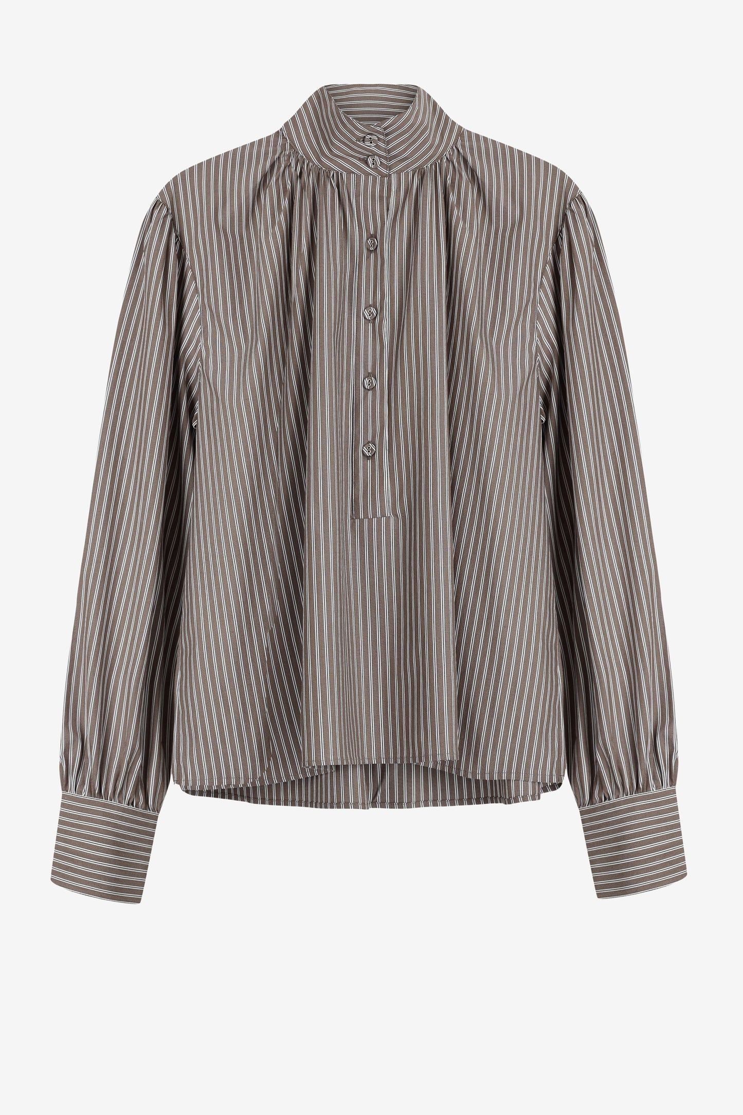 Bluse Lina in Braun/Weiß Ladneri