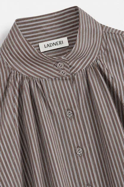 Bluse Lina in Braun/Weiß Ladneri