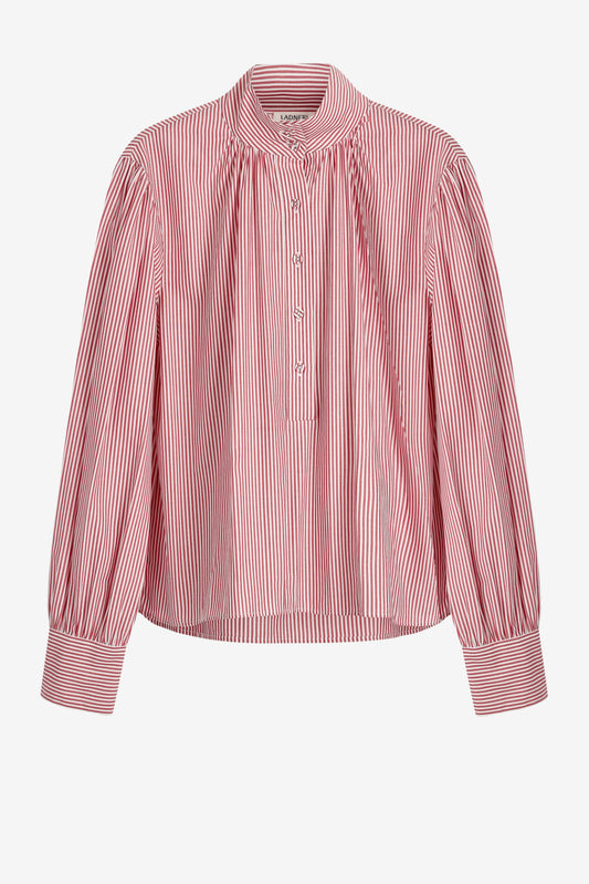 Bluse Lina in Weiß/Rouge Ladneri