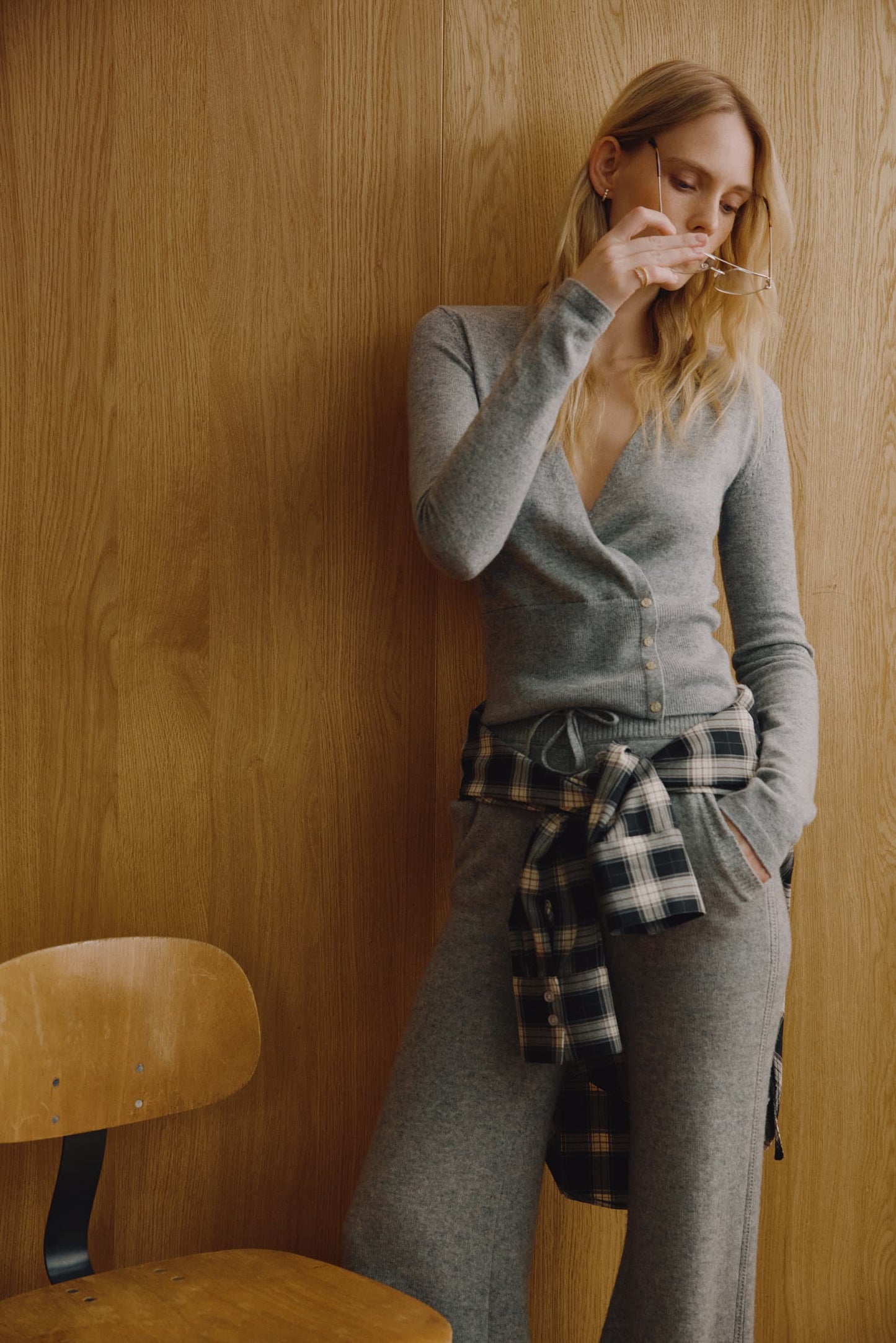 Bluse Vita in Black Check Ladneri