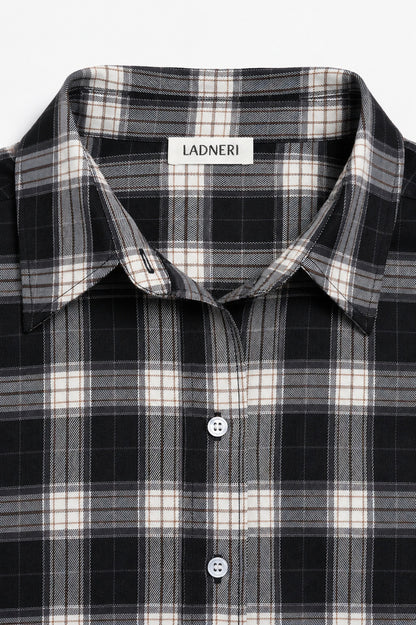 Bluse Vita in Black Check Ladneri