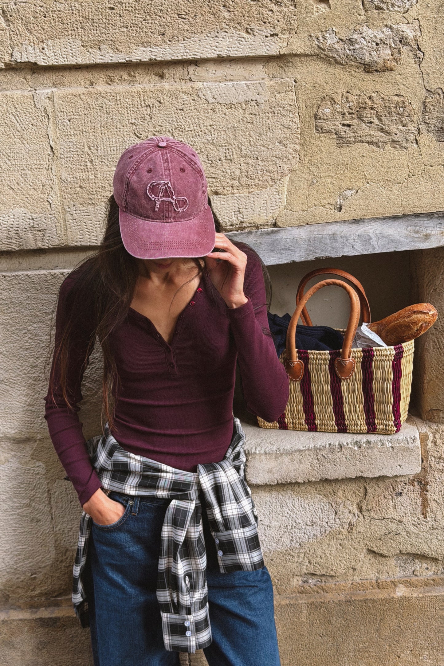 Cap Snake in Washed Bordeaux Ladneri