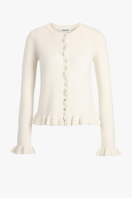 Chloe Cardigan in Cream Ladneri - Anita Hass