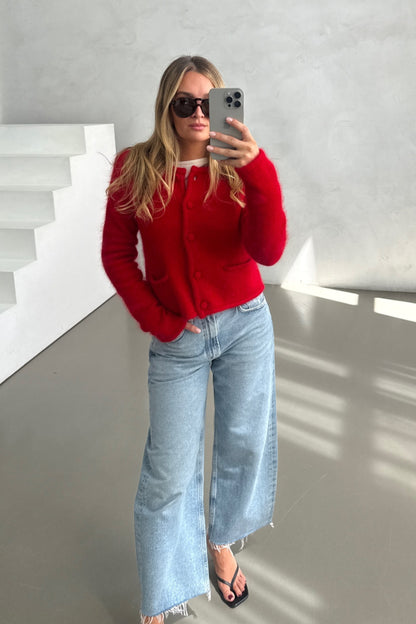 Cardigan Frame in Cranberry Ladneri