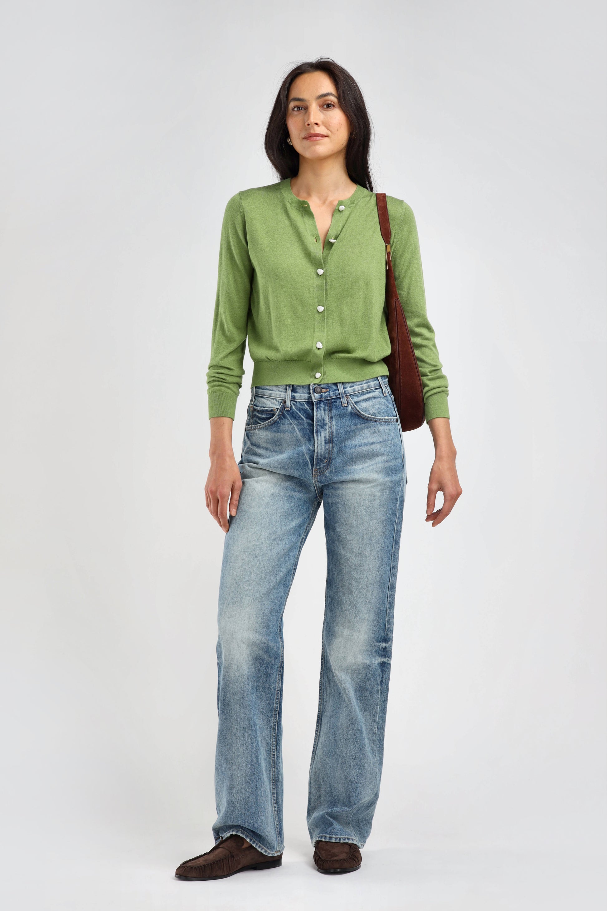Gigi Cardigan in Bright Green – Ladneri 