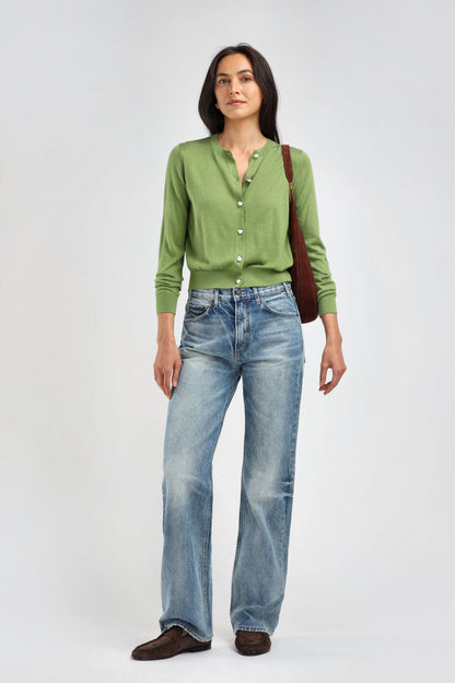 Gigi Cardigan in Bright Green – Ladneri 