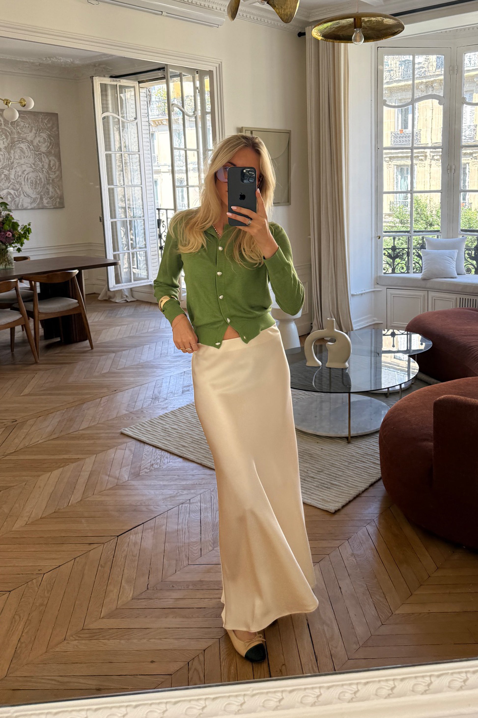 Gigi Cardigan in Bright Green – Ladneri 