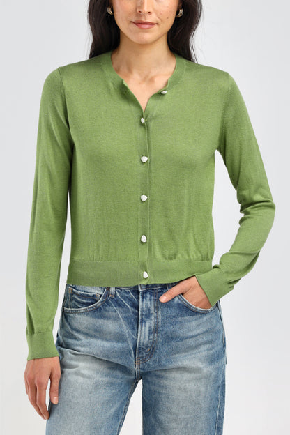 Gigi Cardigan in Bright Green – Ladneri
