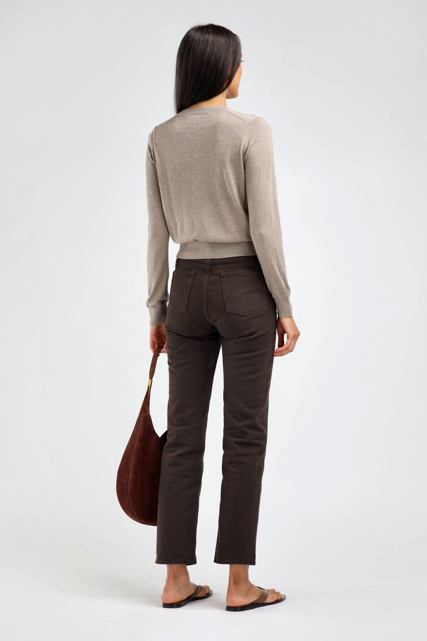 Gigi Cardigan in Taupe – Ladneri 