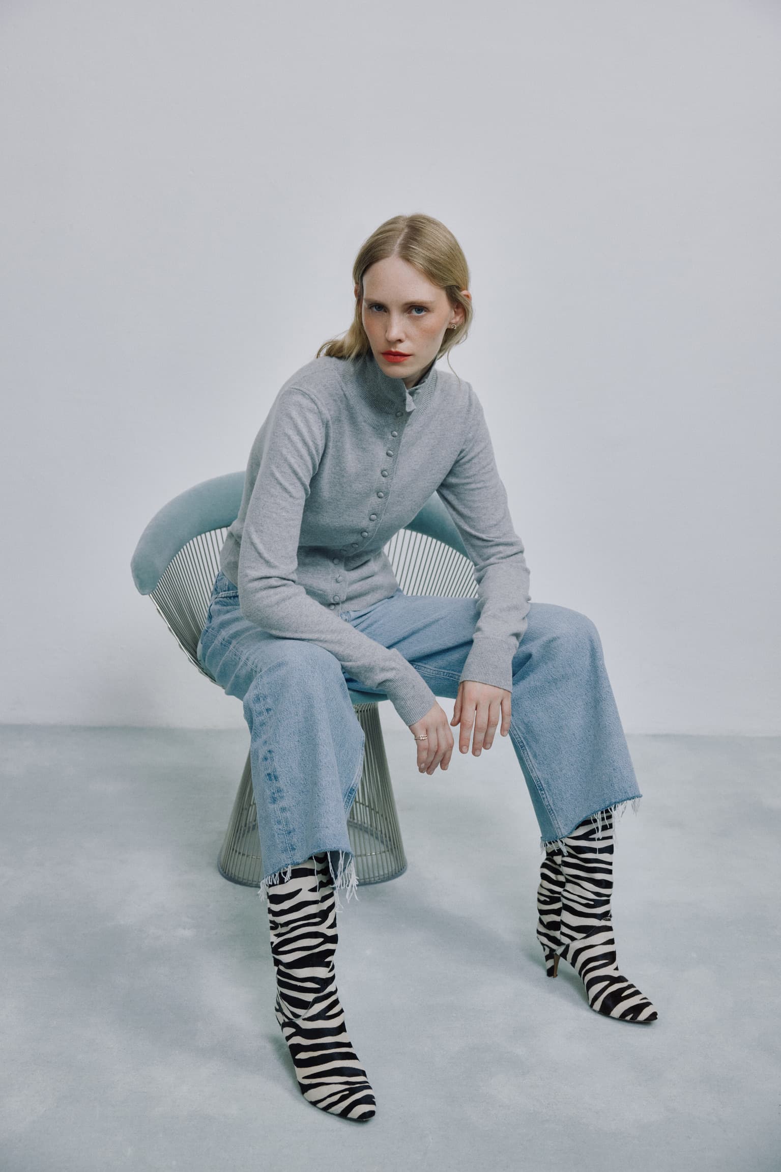 Cardigan Livia in Hellgrau Ladneri