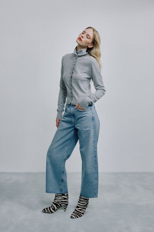 Cardigan Livia in Light Grey