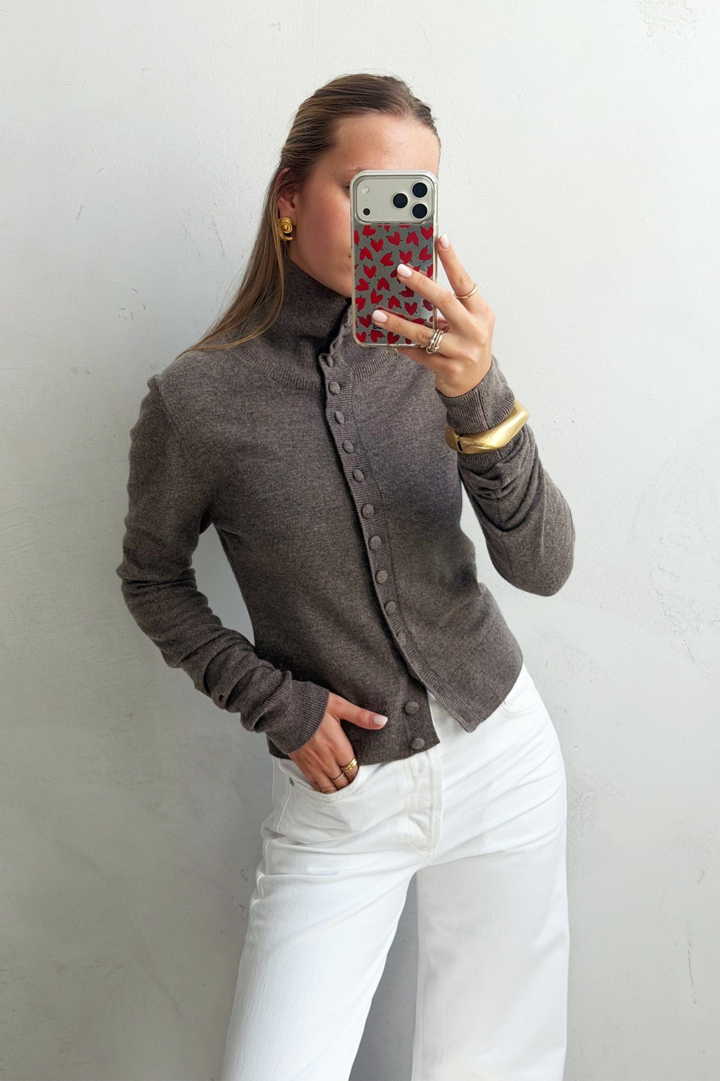 Cardigan Livia in Taupe Ladneri