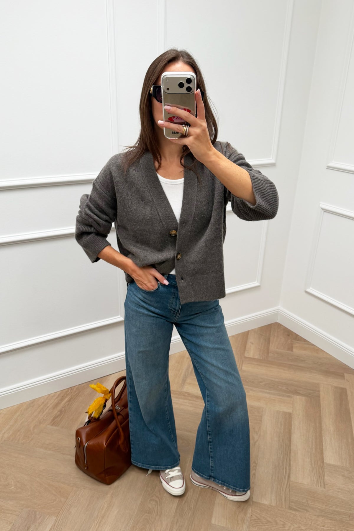 Cardigan Luce in Truffle Ladneri