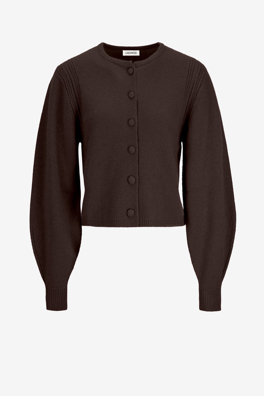 Cardigan Nala in Cacao Noir Ladneri