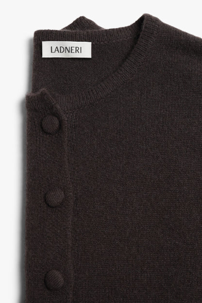 Cardigan Nala in Cacao Noir Ladneri