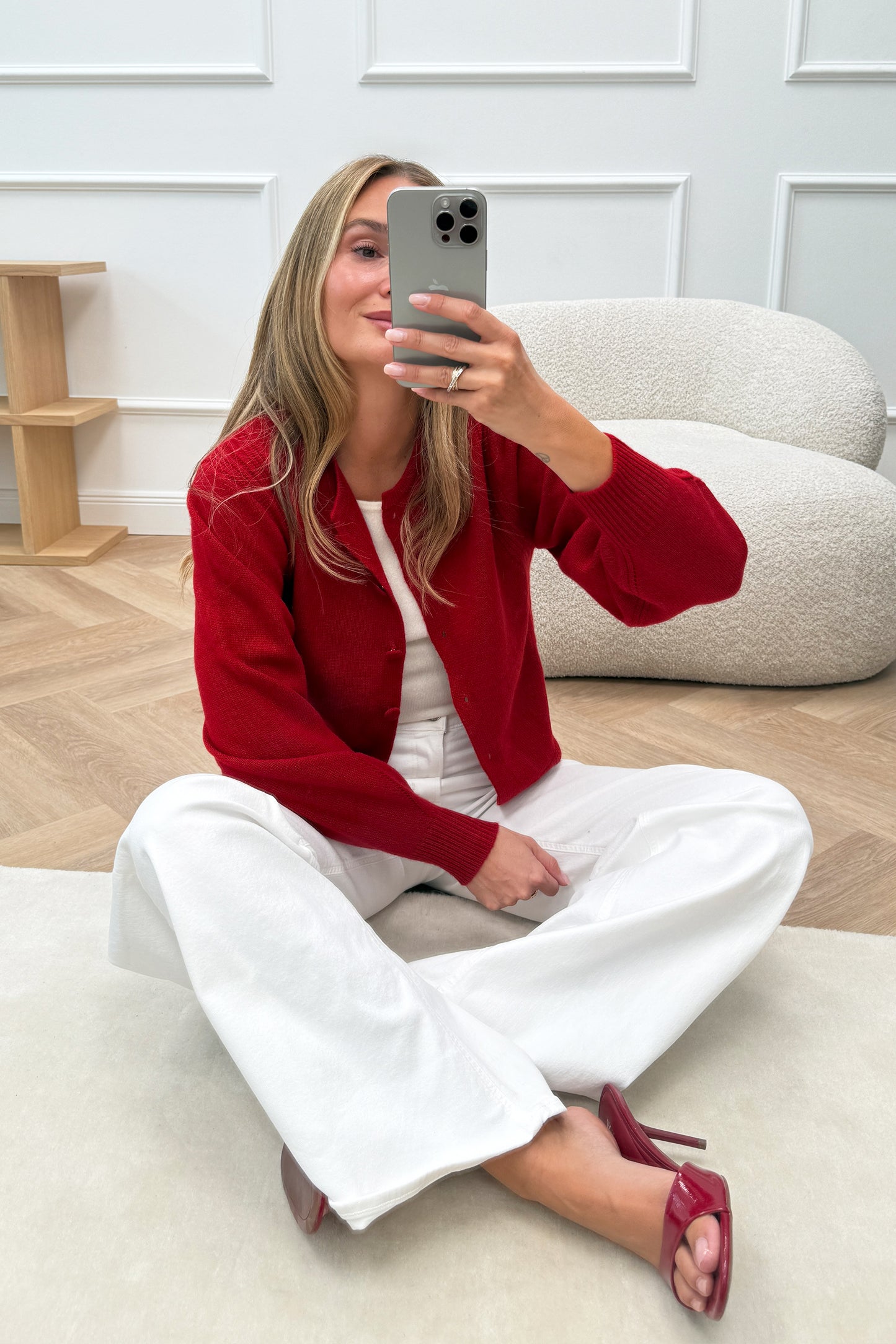 Cardigan Nala in Rot Ladneri