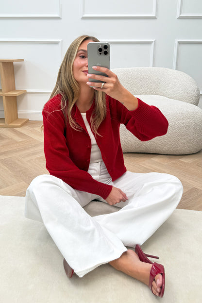 Cardigan Nala in Rot Ladneri