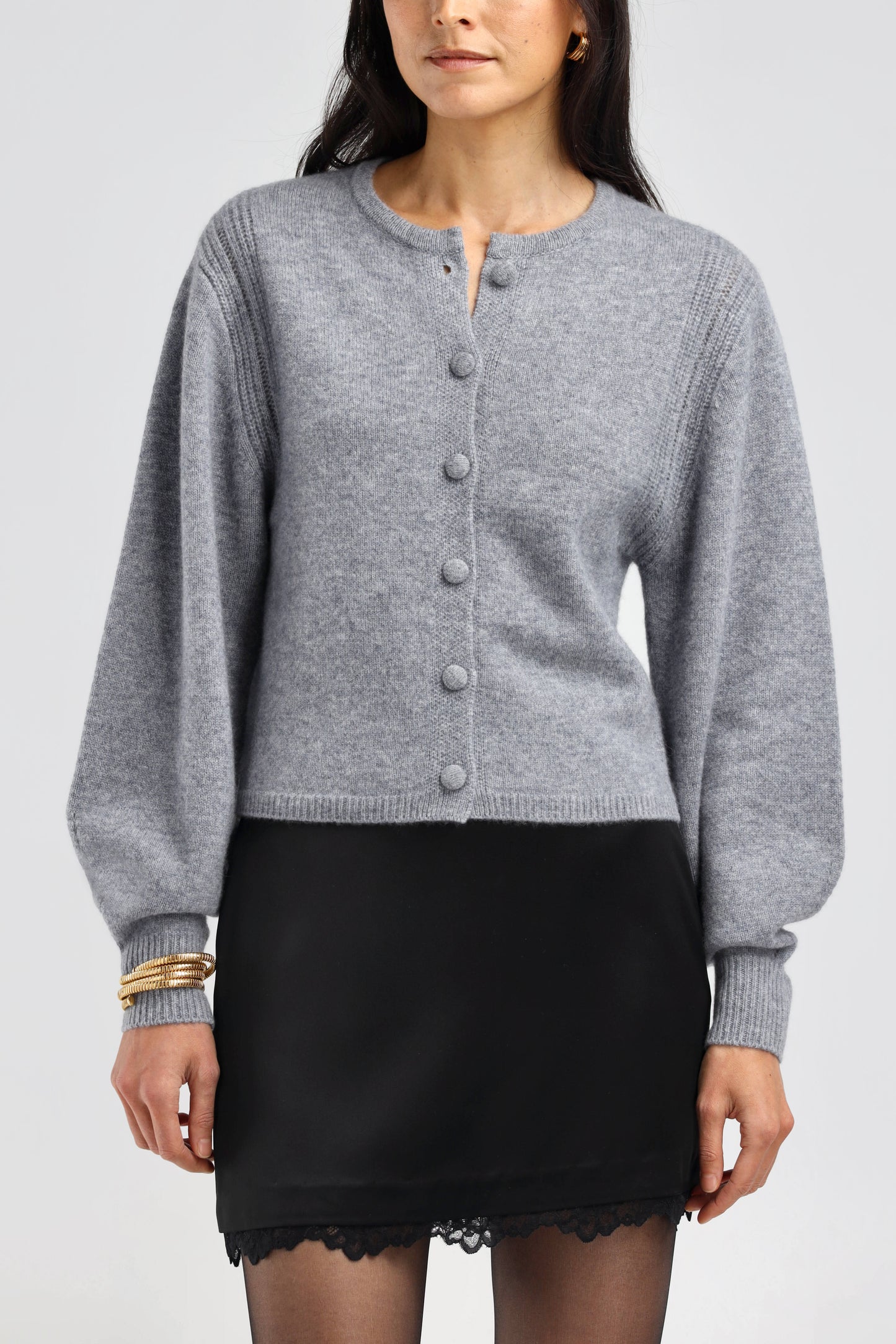 Nala Cardigan in Silver Gray – Ladneri