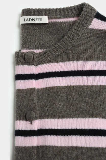 Cardigan Noemi in Pink Striped Ladneri