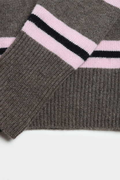 Cardigan Noemi in Pink Striped Ladneri