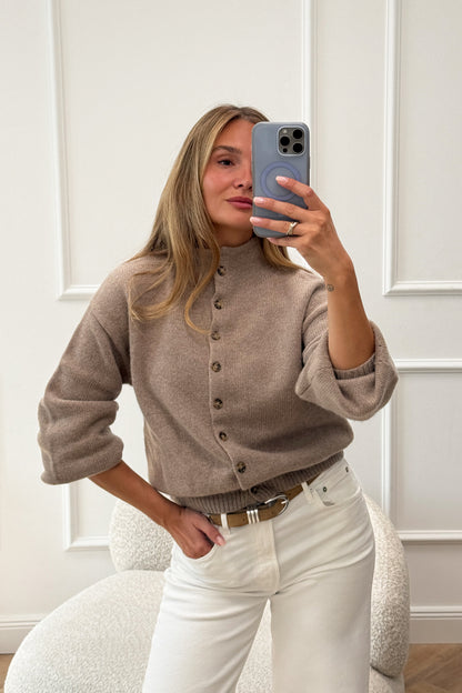 Cardigan Nordina in Golden Oat Ladneri