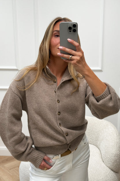 Cardigan Nordina in Golden Oat Ladneri