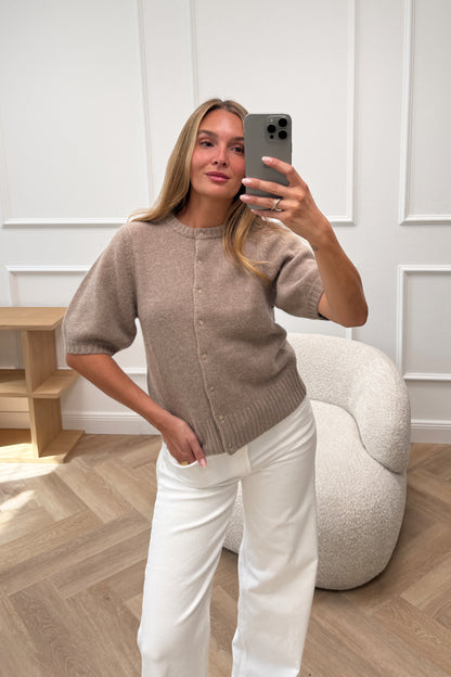 Cardigan Poupette in Golden Oat Ladneri