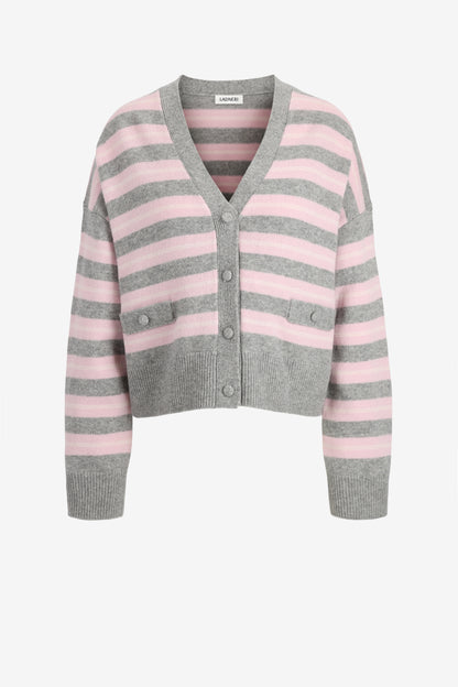 Cardigan Ramatuelle in Pink Striped Ladneri