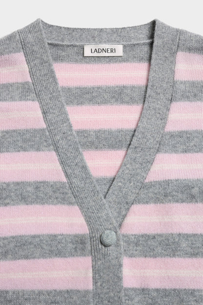 Cardigan Ramatuelle in Pink Striped Ladneri