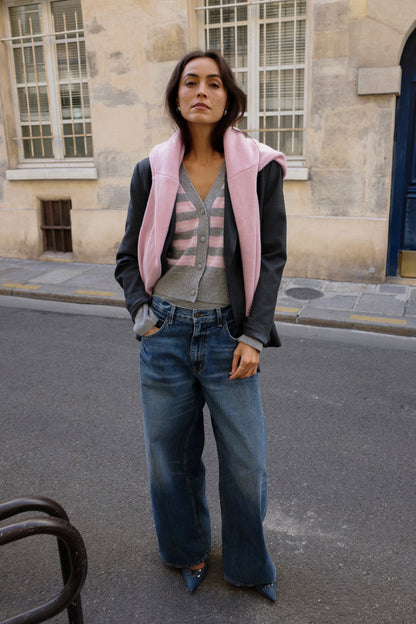Cardigan Ramatuelle in Pink Striped Ladneri