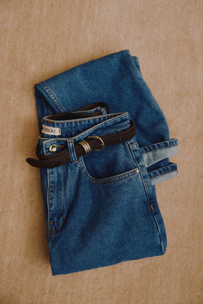 Gürtel Velin in Brown Pony Ladneri