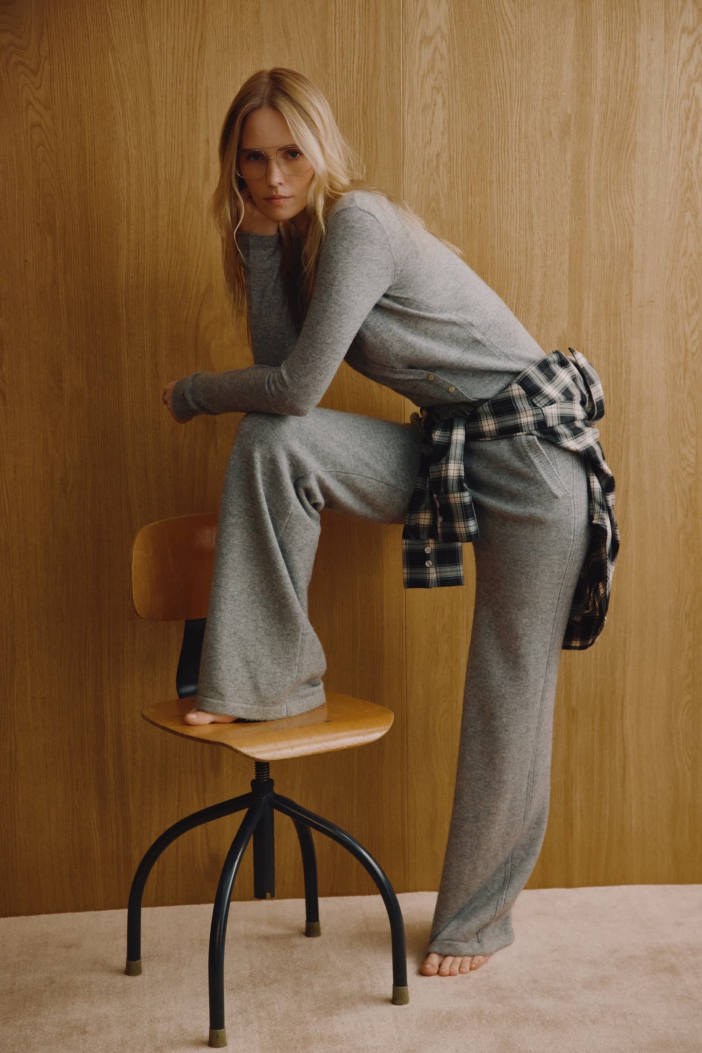 Hose Lill in Knitted Stone Ladneri