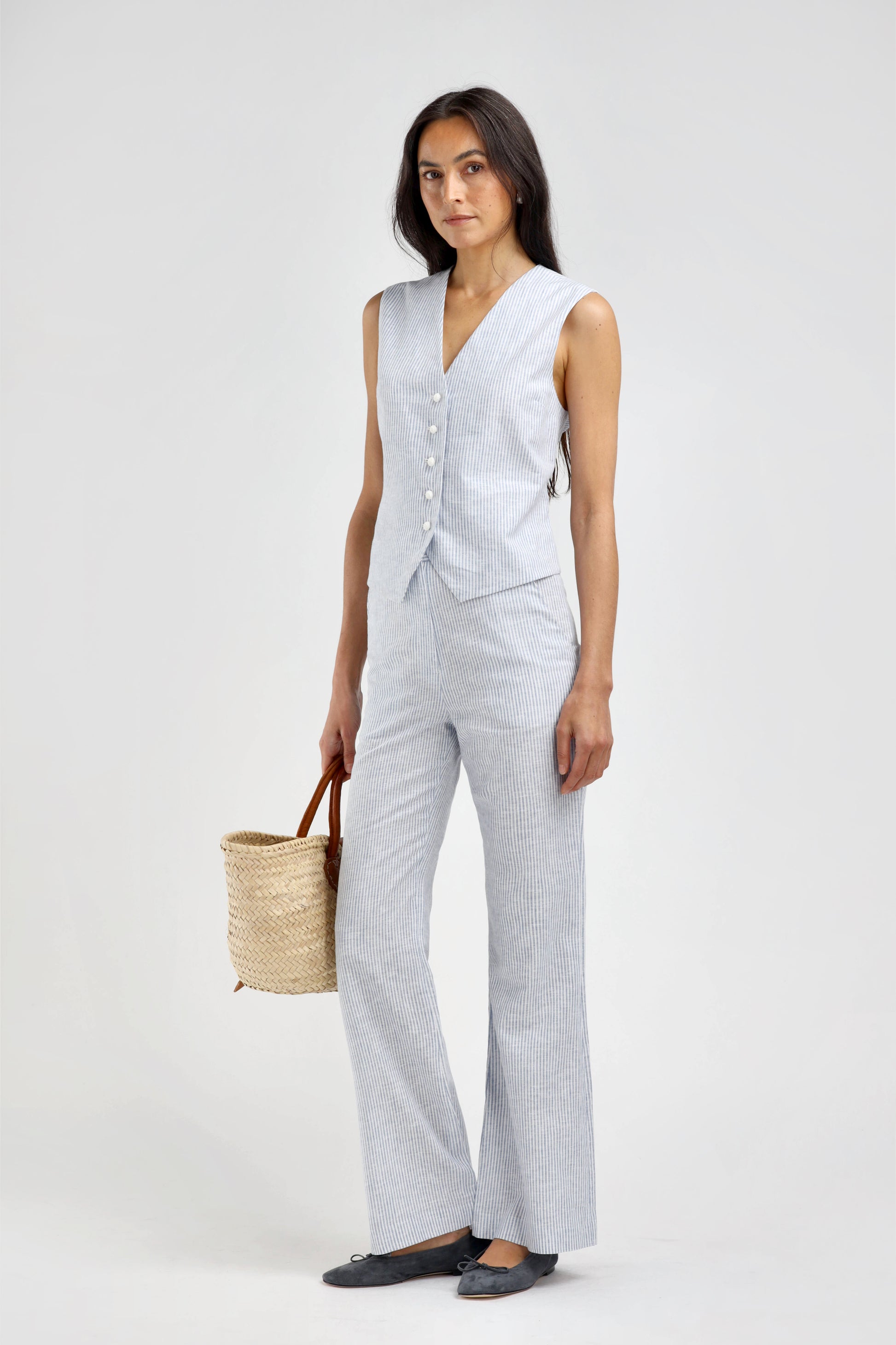 Lydie Pants in Light Blue/White – Ladneri 
