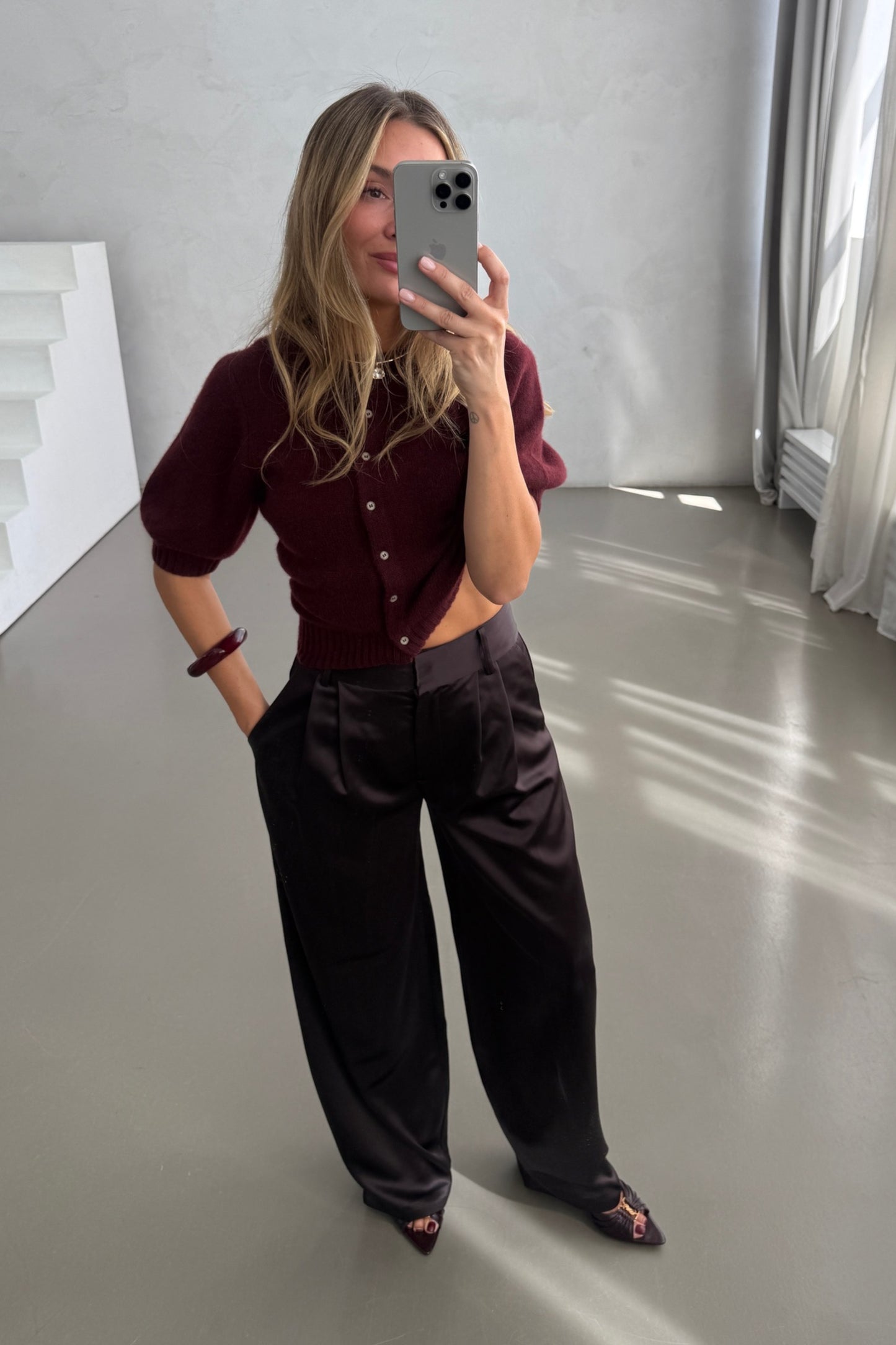  Hose Vire in Dunkelbraun Ladneri