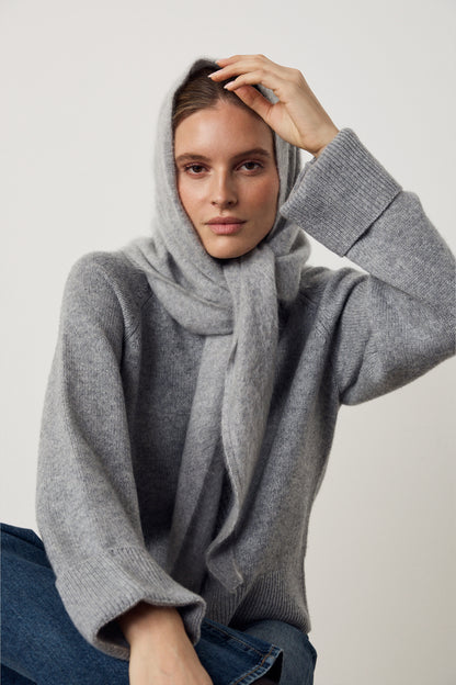 Kaschmirschal Paxa in Grey Brushed Ladneri