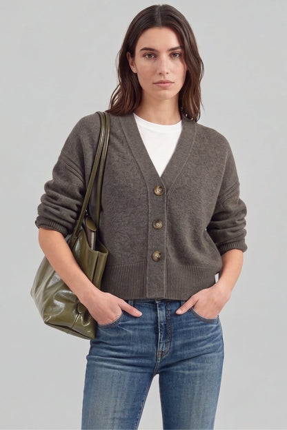 Layering Set in Truffle Ladneri – Model ist 1,78 m groß und trägt Gr. S