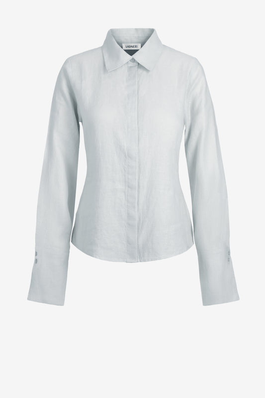 Leinenbluse Hedi in Hellblau Ladneri