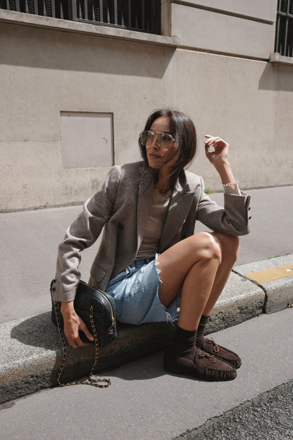 Loafer Luna Teddy in Dunkelbraun Ladneri