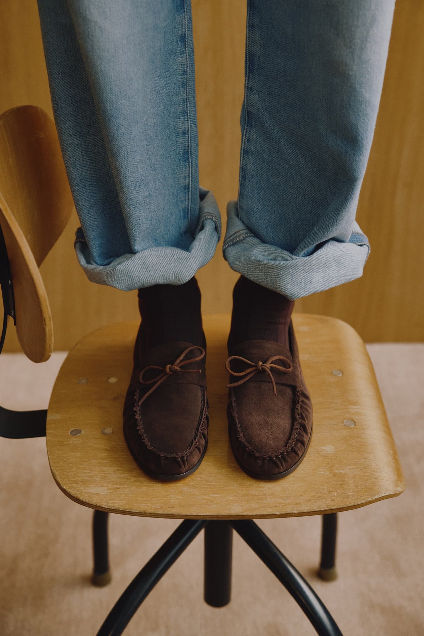 Loafer Luna Teddy in Dunkelbraun Ladneri