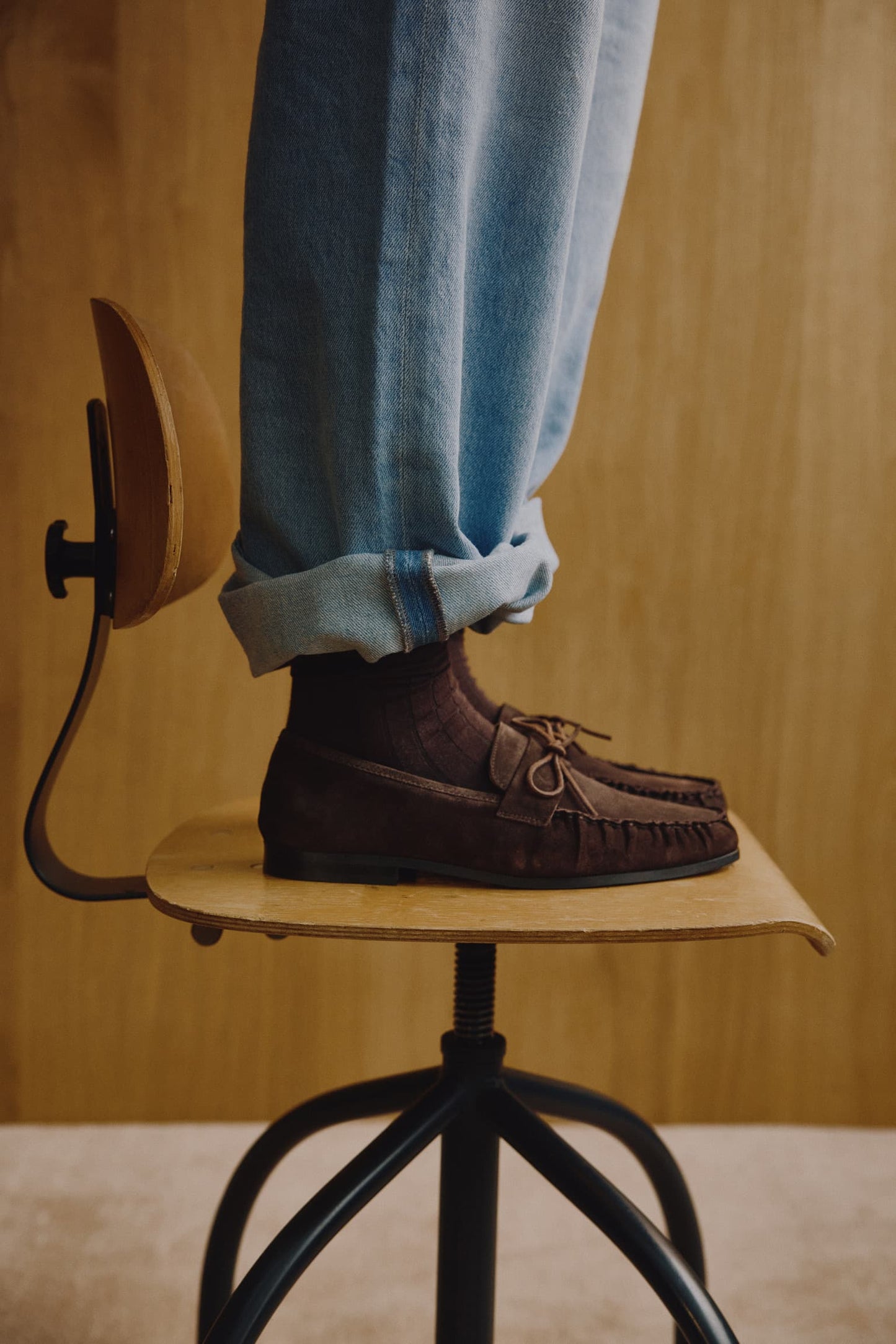 Loafer Luna Teddy in Dunkelbraun Ladneri