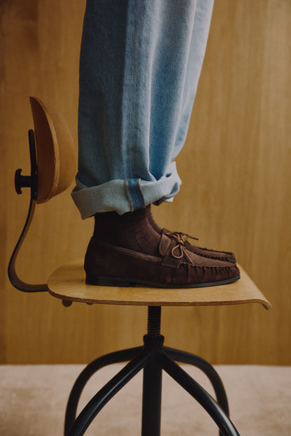 Loafer Luna Teddy in Dunkelbraun Ladneri