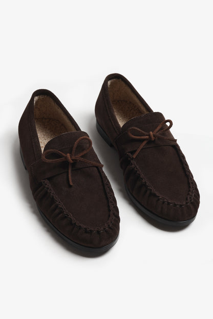 Loafer Luna Teddy in Dunkelbraun Ladneri