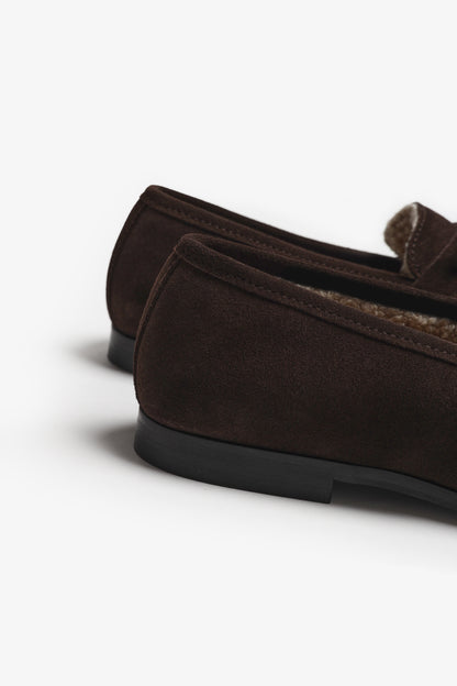 Loafer Luna Teddy in Dunkelbraun Ladneri